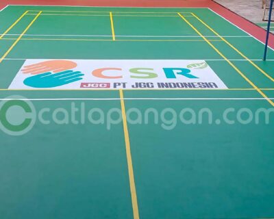 Pengecatan Lapangan Olahraga Sekolah Saat Liburan Semester