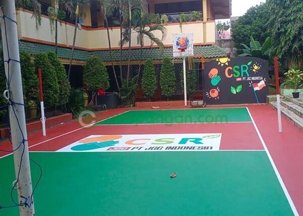 CATLAPANGAN.com, kontraktor pengecatan bola voli, cat lapangan basket, cat lapangan tenis, cat lintasan lari, cat lapangan futsal, cat jogging track, cat helipad, cat lapangan bulutangkis badminton, cat paving block, cat taman bermain, dan cat trotoar menggunakan Tennokote, cat lapangan terbaik dari Propan.